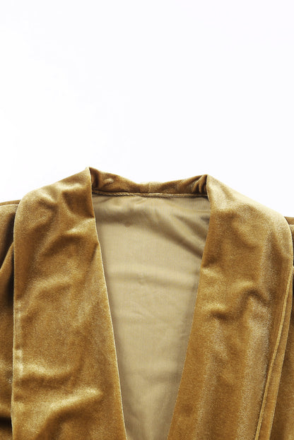 Pocketed Open Front Long Cardigan