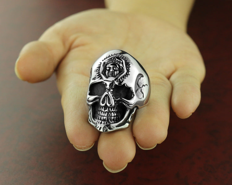 Skull & Face Ring