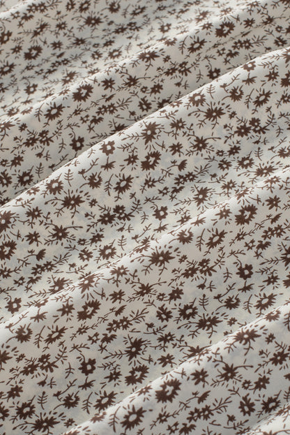 Ditsy Floral Print Ruffle Straps Flowy Boho Summer Top