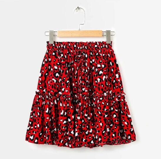 Leopard print midi skirt