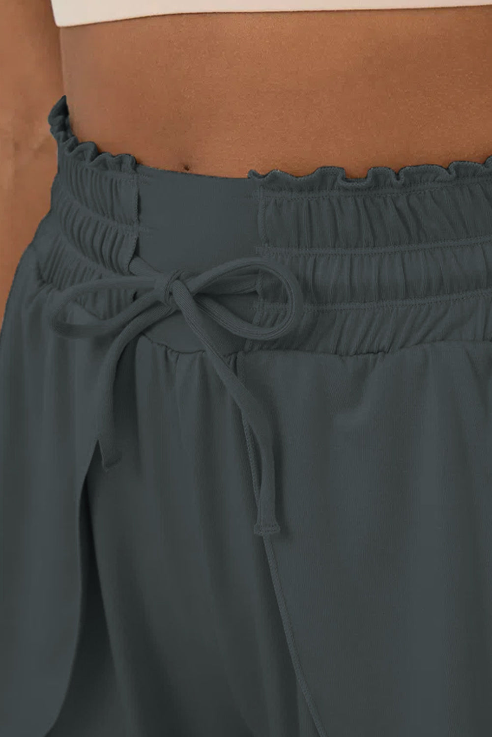Frill High Waist Petal Wrap Swim Shorts