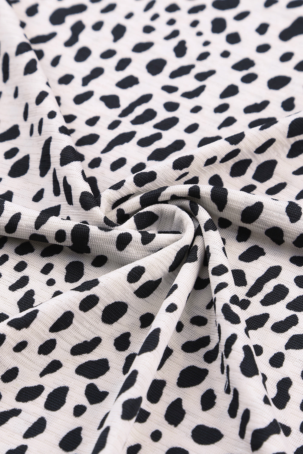 Khaki Leopard 3/4 Ruffle Sleeve Frill Neck Blouse