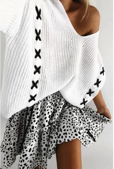 Leopard print midi skirt