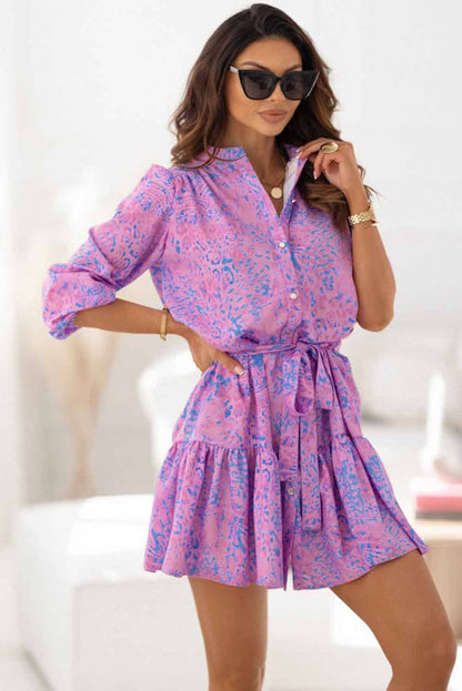 Leopard Print V Neck Sleeveless Top