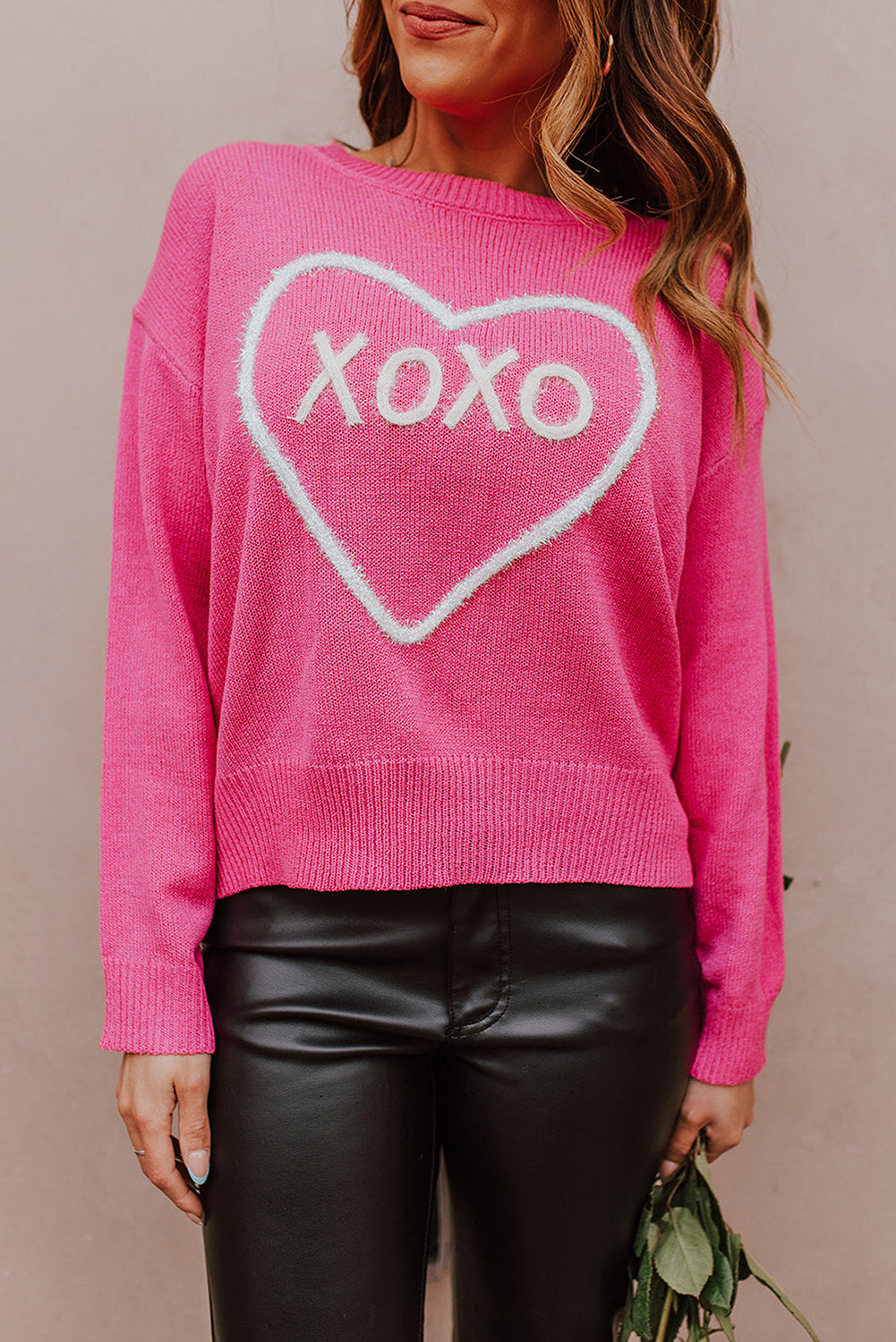 Heart XOXO Casual Knitted Sweater