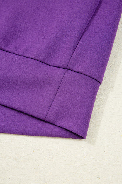 Pink Half Zip Sporty Pullover Mini Skirt 2pcs Outfit