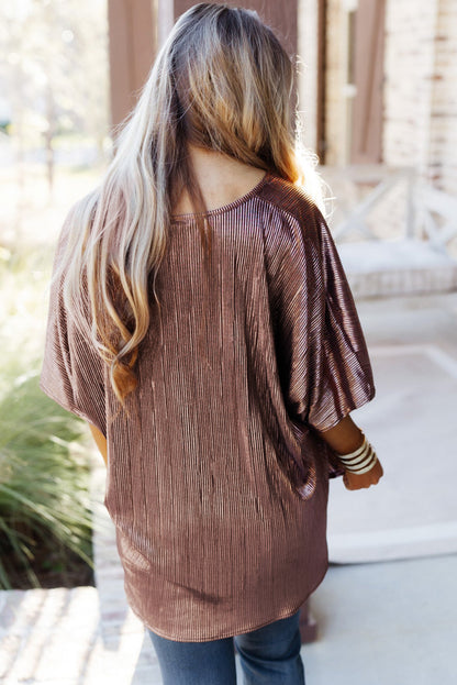 Textured Oversize Casual Tunic T Shirt