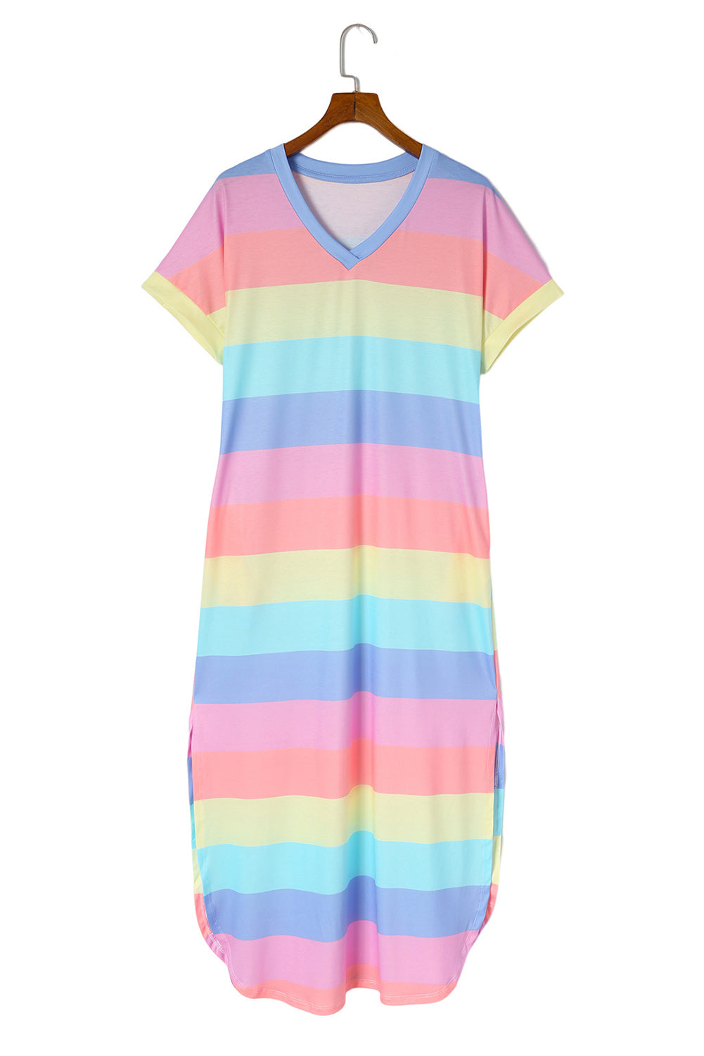 Multicolor Colorblock Striped Casual Tank Top