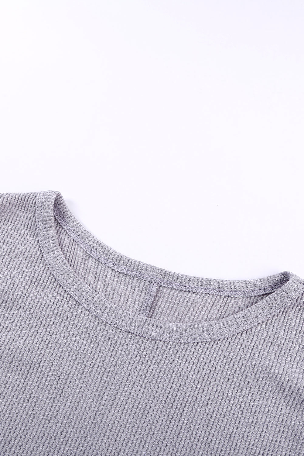 Crew Neck Basic Waffle Tank Top