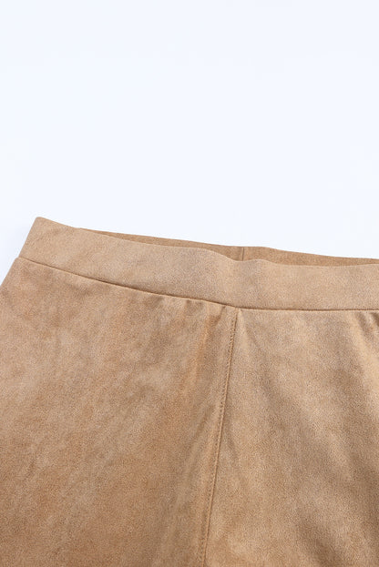 Jungle Mid Rise Faux Suede Skinny Leggings