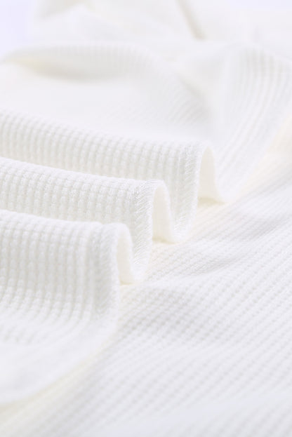 Crew Neck Basic Waffle Tank Top