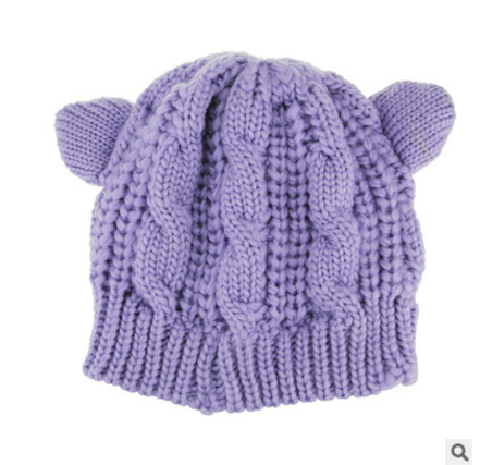 Kitty Cat Ears Knitt Cap / Beanie for Winter