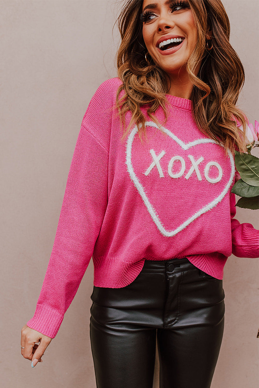 Heart XOXO Casual Knitted Sweater