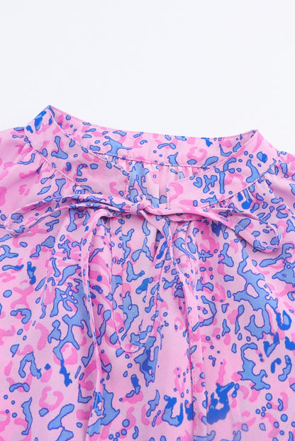 Leopard Print V Neck Sleeveless Top