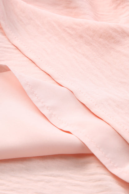 Casual Sleeveless One Shoulder Silk Top