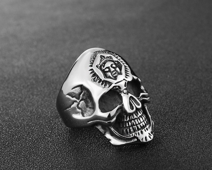 Skull & Face Ring