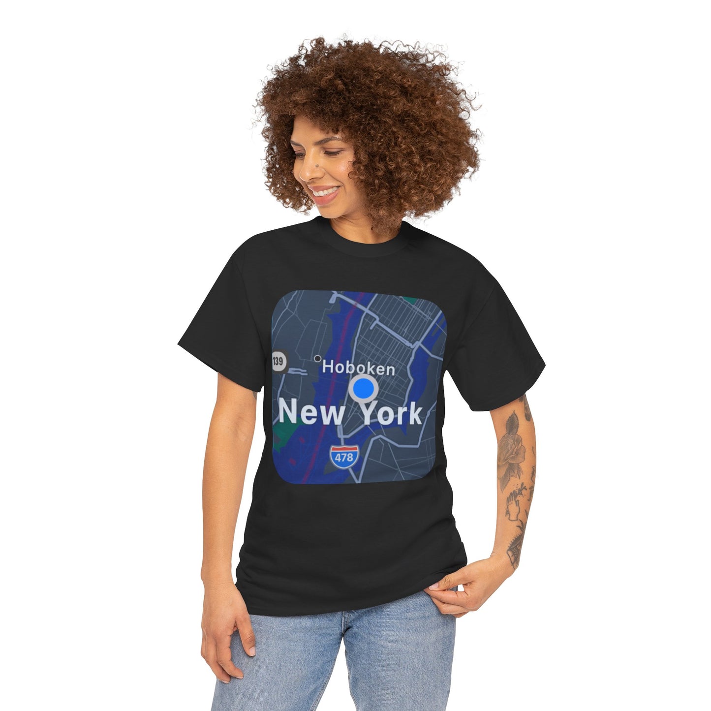 New York Map Graphic T-shirt - Hurtz Shirtz Collection