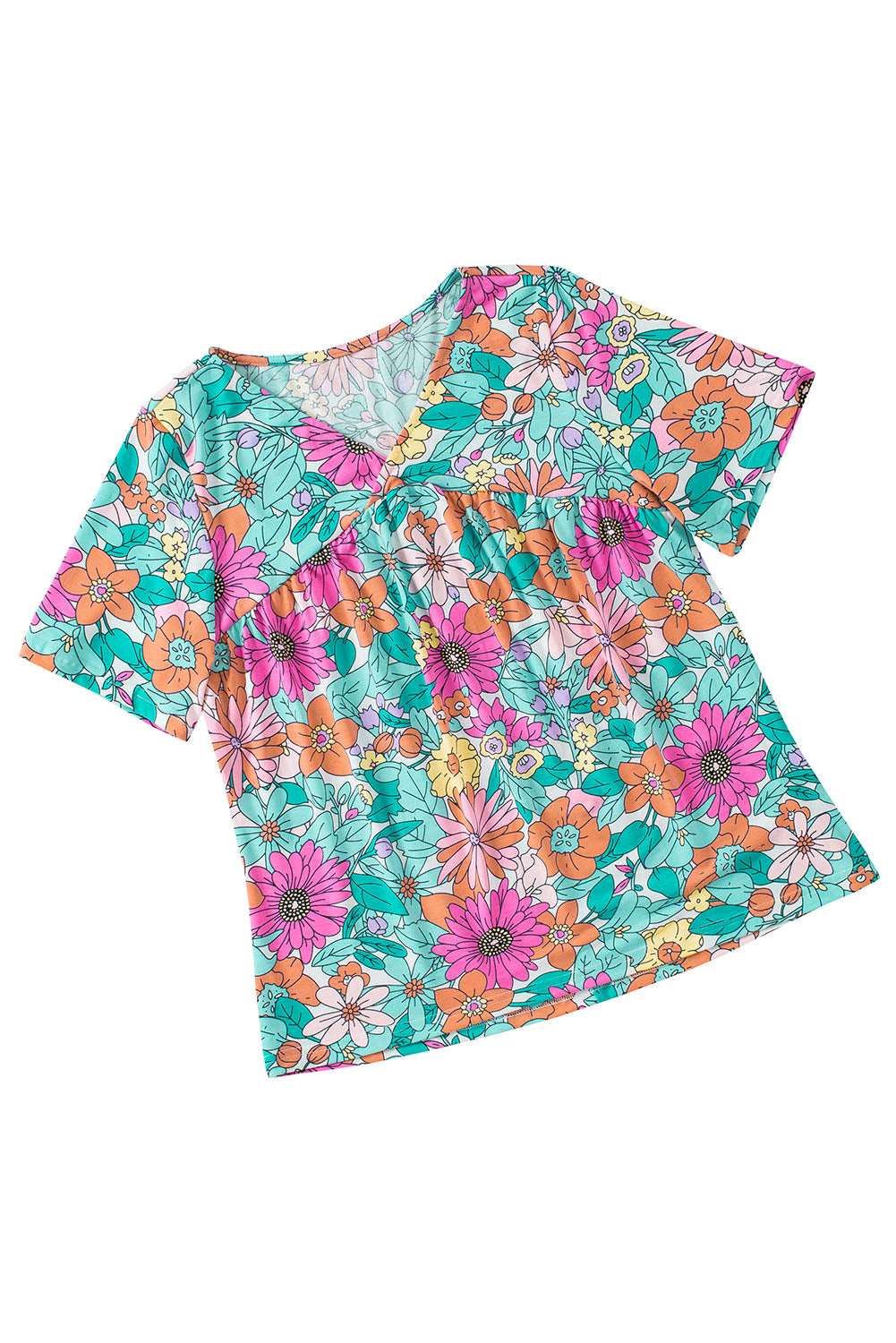 Multicolor Floral Print Casual Halter Top