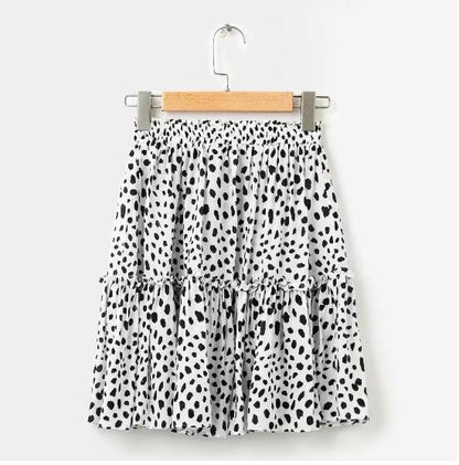 Leopard print midi skirt