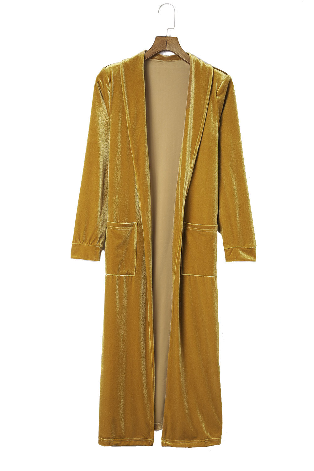 Pocketed Open Front Long Cardigan