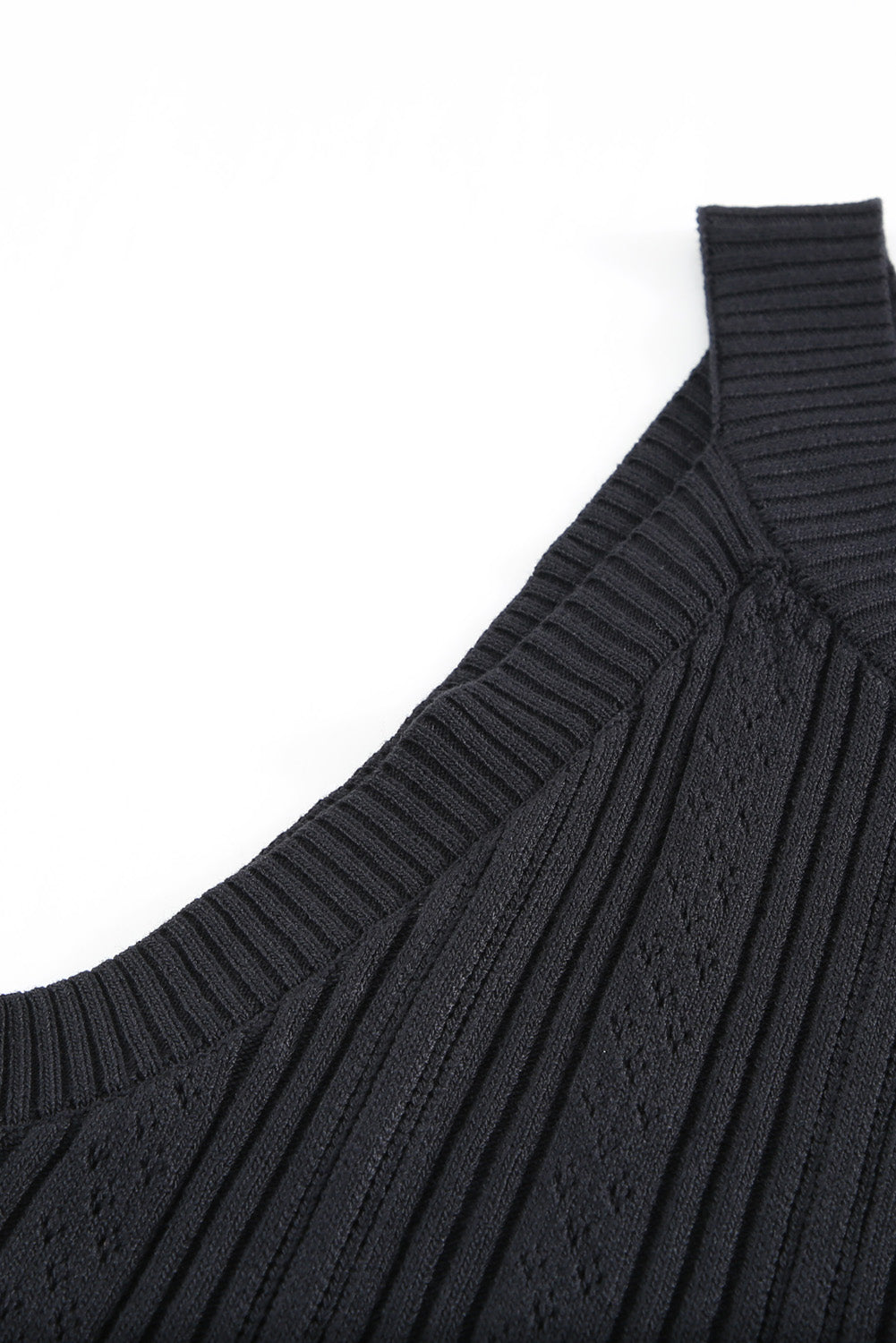 Casual Crew Neck Knit Crop Tank Top