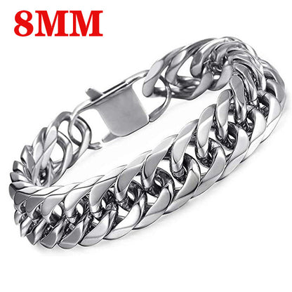 Square Buckle Cuban Chain Bracelet