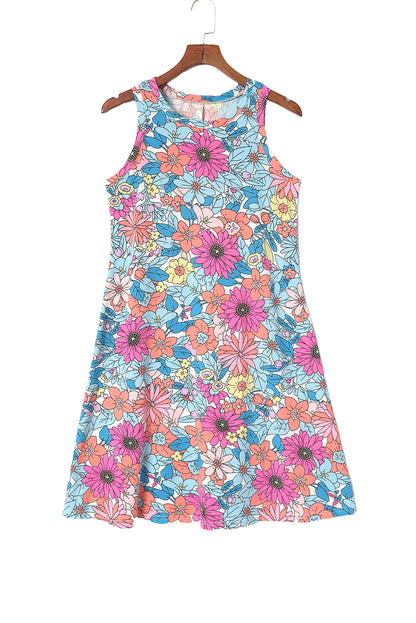 Multicolor Floral Print Casual Halter Top