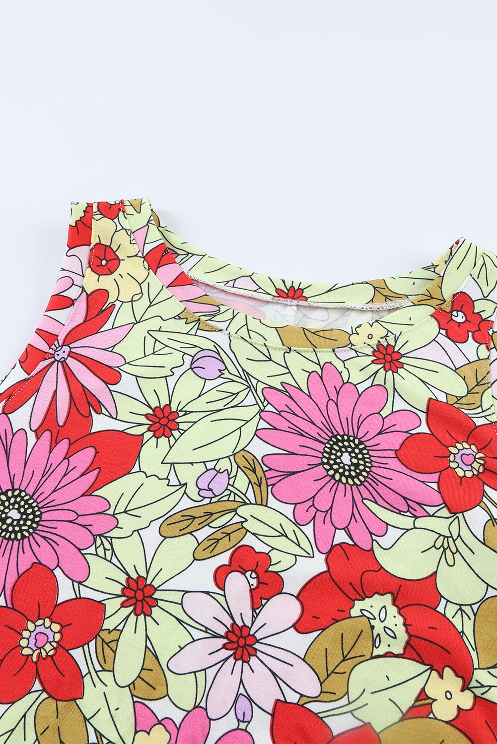 Multicolor Floral Print Casual Halter Top