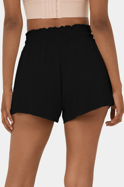 Frill High Waist Petal Wrap Swim Shorts