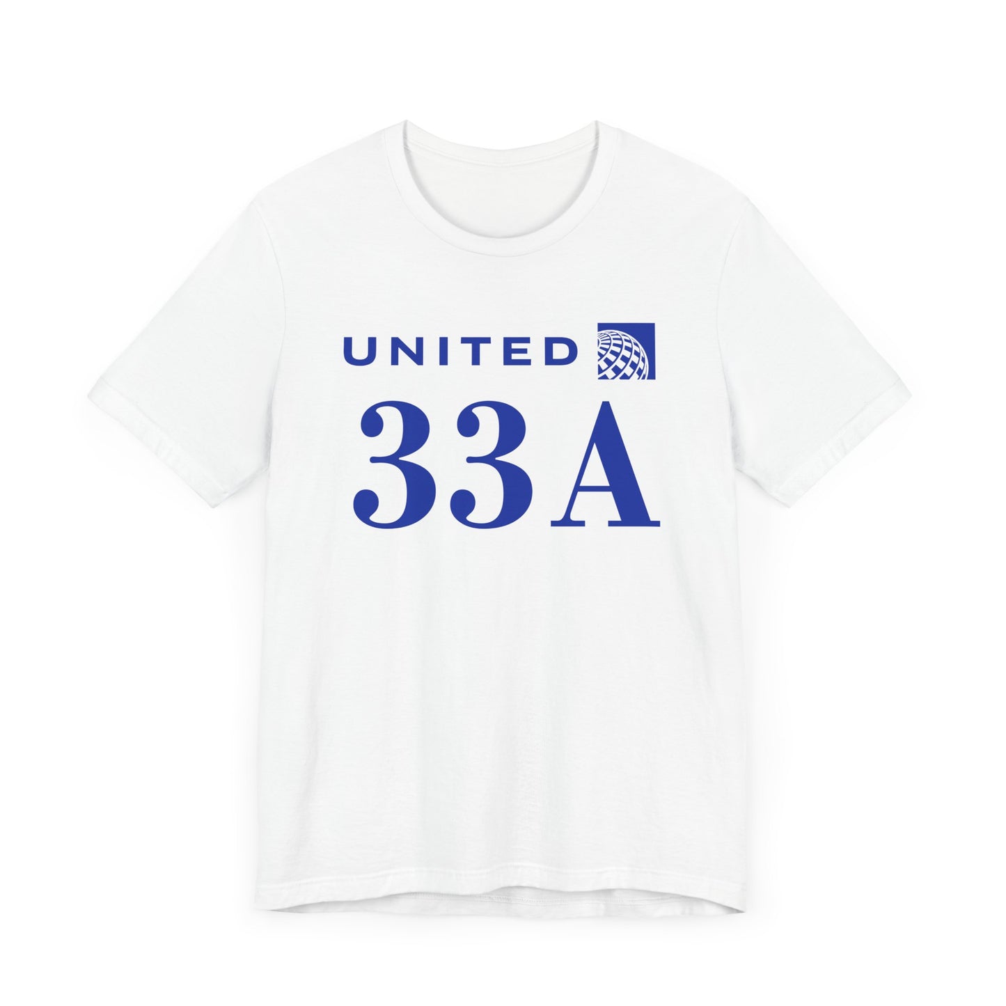 United Airlines 33A Unisex Jersey T-Shirt - Perfect Gift for Travelers