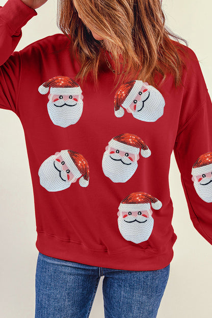 Santa Claus Sequin Graphic Sweatshirt