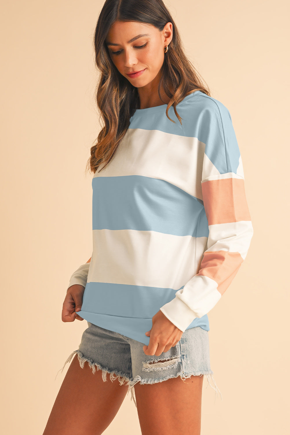 Colorblock Drop Sleeve Top