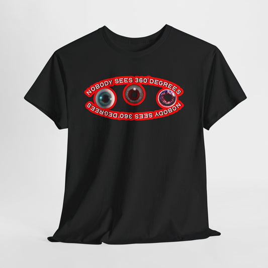 Nobody Sees 360 Degrees Graphic Tee - Red