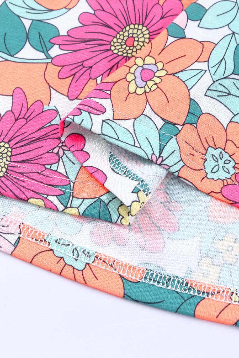 Multicolor Floral Print Casual Halter Top