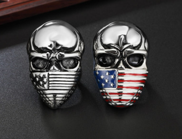 USA FLAG Masked Skull