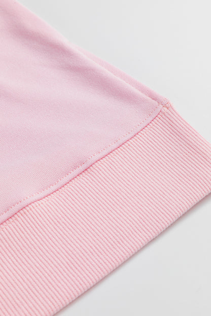 Jet Stream Floral Peace Sign Drop Shoulder Top