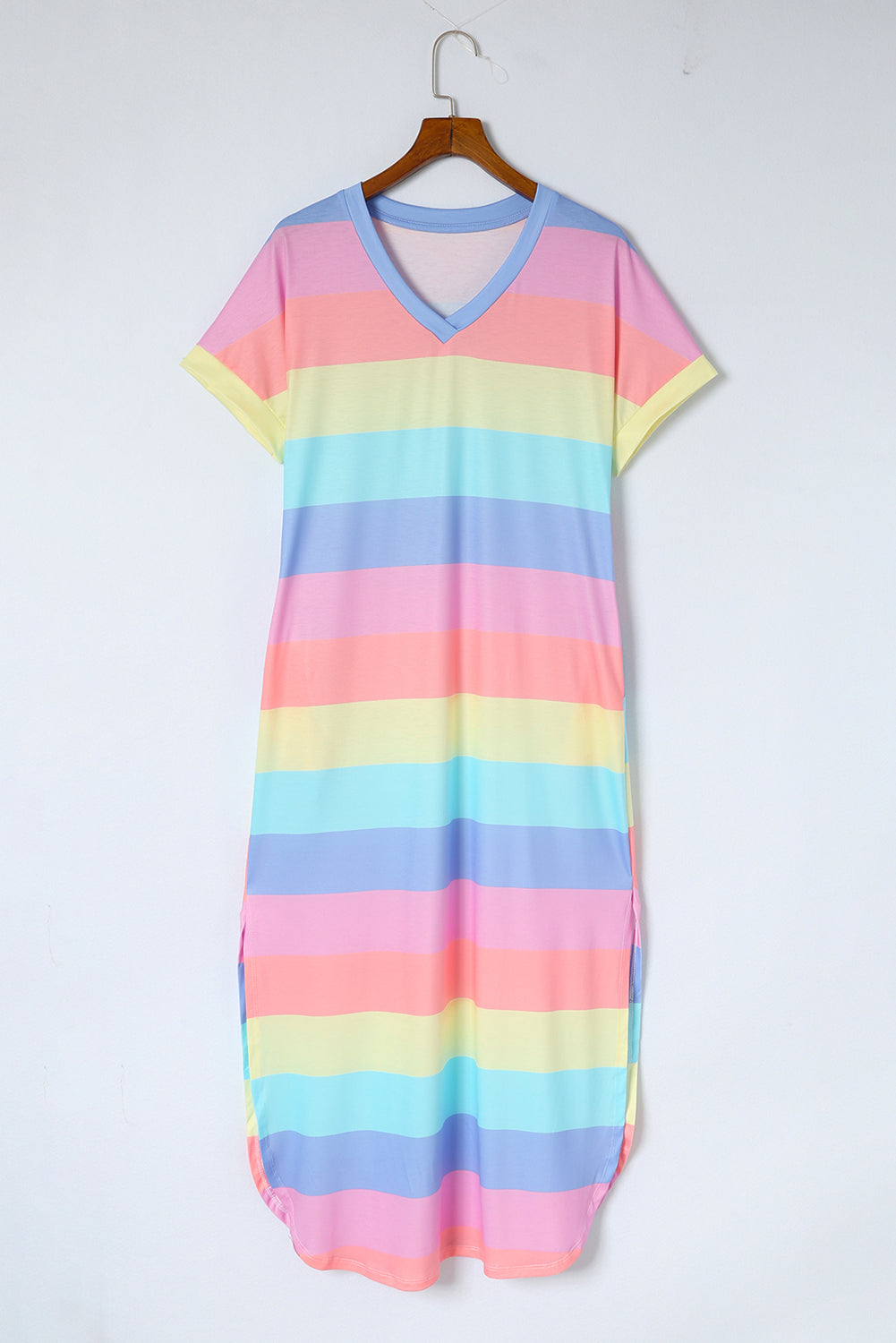 Multicolor Colorblock Striped Casual Tank Top