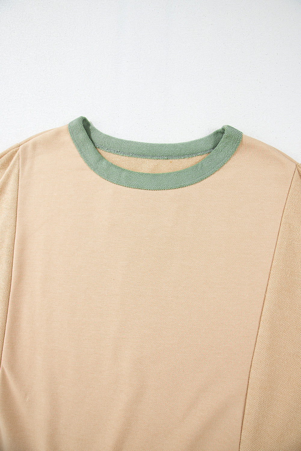 Light Pink Star Patchwork Exposed Seam Oversized Sweatshirt