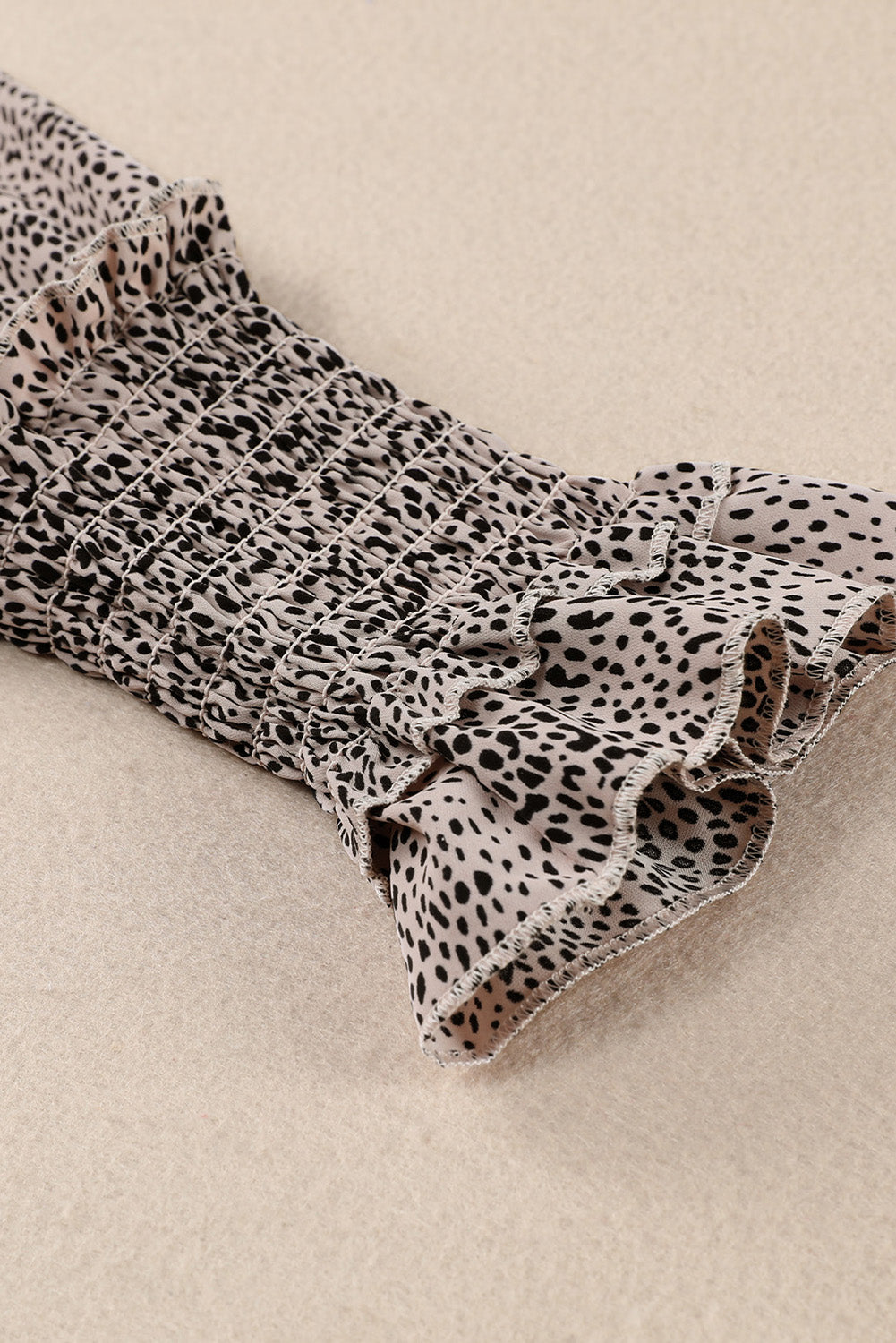 Cheetah Sexy Frill V Neck Spaghetti Strap Cami Top
