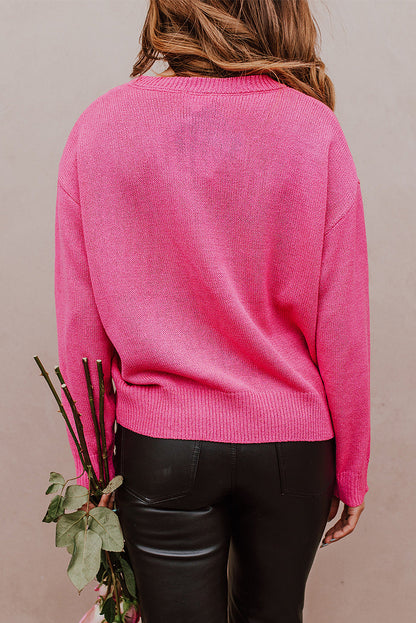 Heart XOXO Casual Knitted Sweater