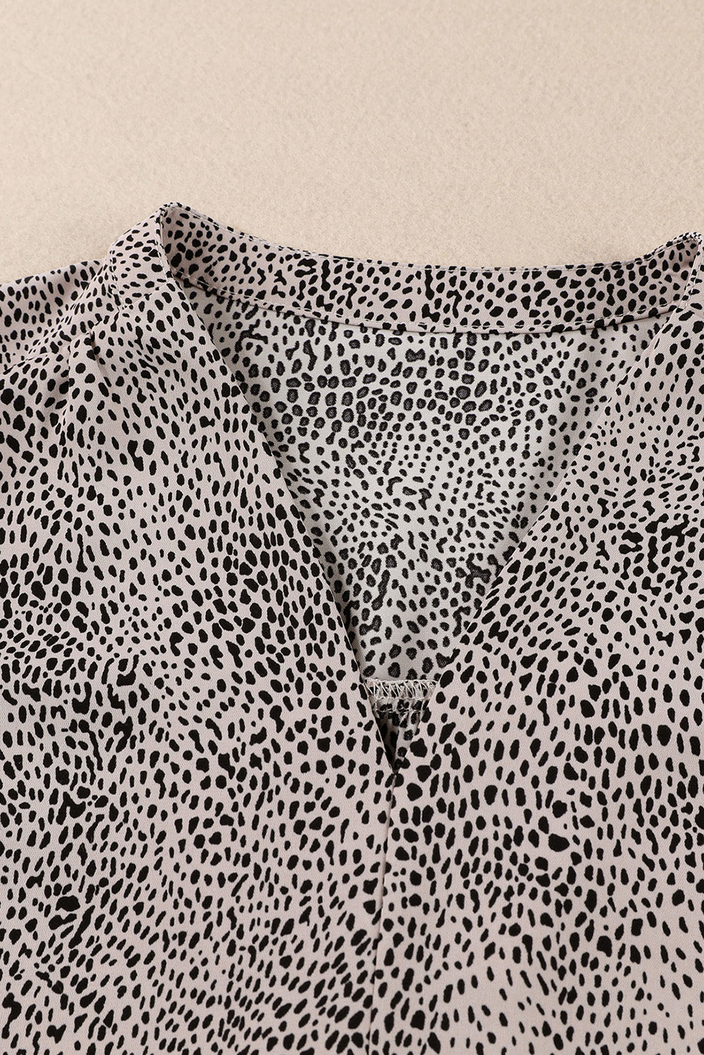 Cheetah Sexy Frill V Neck Spaghetti Strap Cami Top