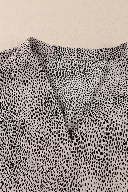 Cheetah Sexy Frill V Neck Spaghetti Strap Cami Top