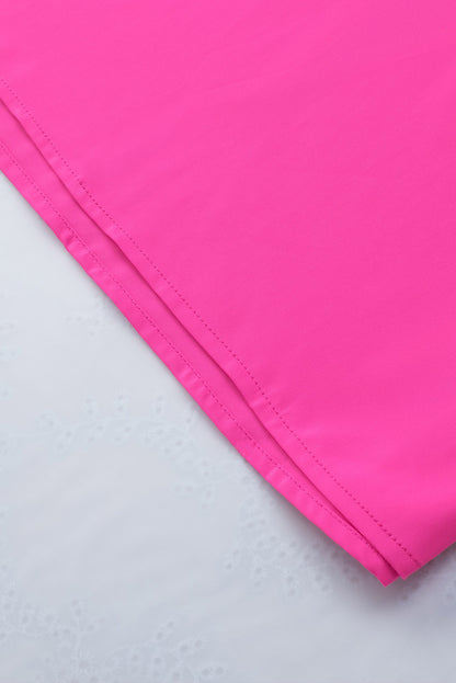 Pleated Backless V Neck Sleeveless Shirt