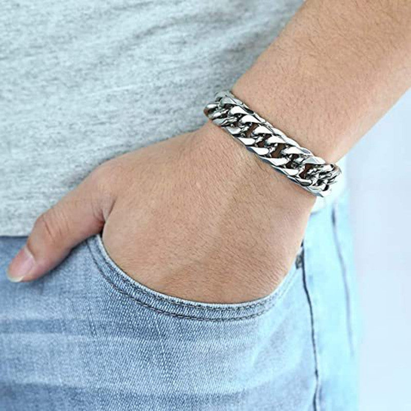 Square Buckle Cuban Chain Bracelet