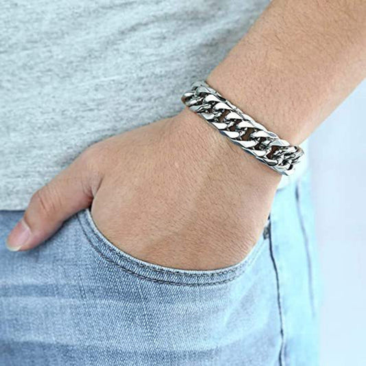 Square Buckle Cuban Chain Bracelet