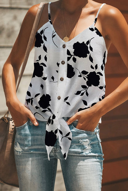 Floral Print Casual Roll Up Sleeve Blouse