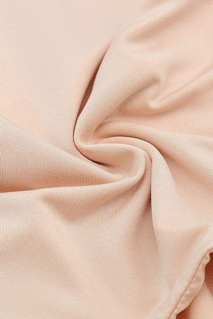 Plain Casual Sleeveless One Shoulder Tie Front Crop Top