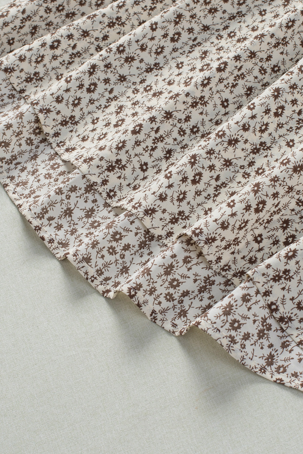 Ditsy Floral Print Ruffle Straps Flowy Boho Summer Top