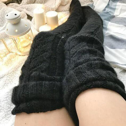 Winter Over-The-Knee Knitted Pile Socks