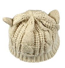 Kitty Cat Ears Knitt Cap / Beanie for Winter